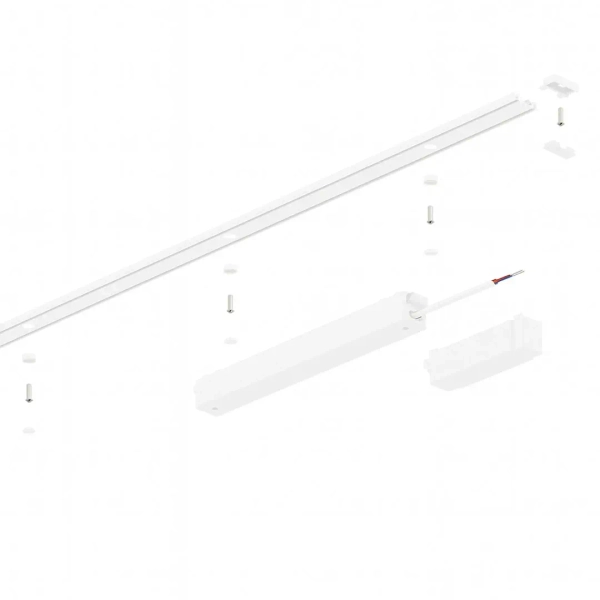 Natynkowa szyna magnetyczna 100cm Slim ML2210 do systemu szynowego biała