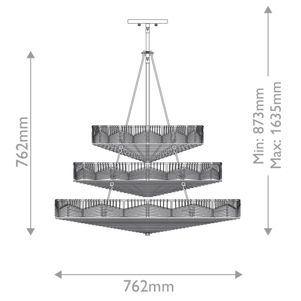 Rattanowa lampa wisząca Ophelia QN-OPHELIA-13P-BK-BK ażurowa czarna