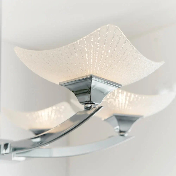 Żyrandol do salonu Ayres AYRES-4CH metalowy glamour chrom