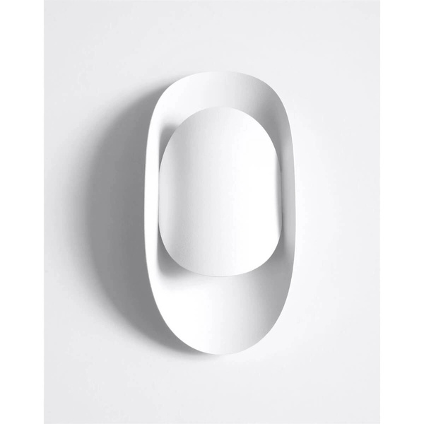 Metalowa lampa ścienna SL.1062 biała do przedpokoju owalna