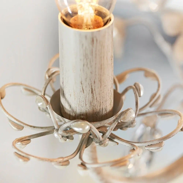 Lampa wisząca na łańcuchu Lullaby LULLABY-5CR złoty kremowy