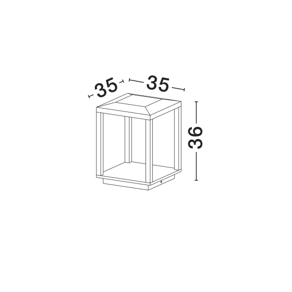Stołowa lampa do ogrodu ORVENZA LE75175 LED 15W 3000K IP65 czarna