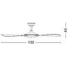 Wentylator sufitowy BLAIRE LE42963 Luces Exclusivas minimalistyczny metal biały
