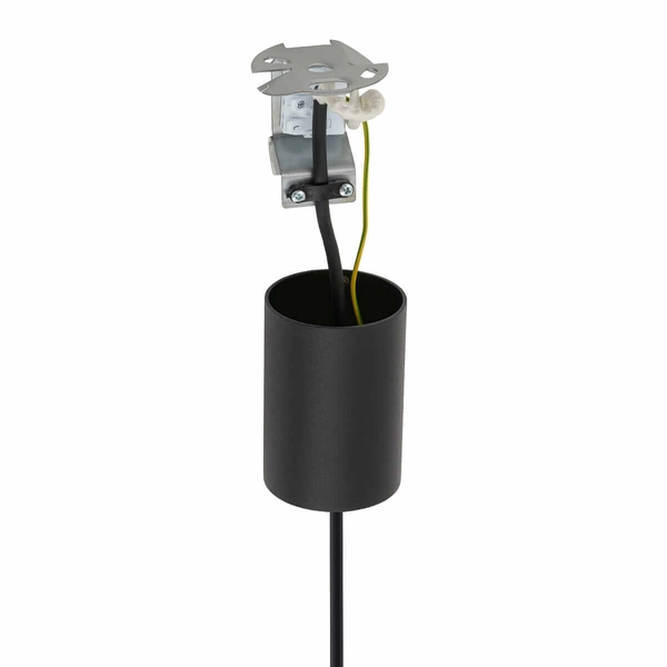 Wisząca lampa Haiti 11166 japandi klatka koszyk bambusowa czarna