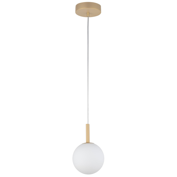 Złota lampa wisząca Gama mleczna kula nad stół do jadalni