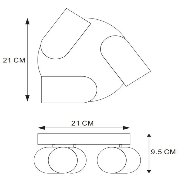 Potrójna lampa sufitowa PUNCH 13958/13/30 Lucide regulowana czarny