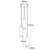 Zwieszana lampa tuba ORLANDO 74404/13/65 Lucide przydymiony czarny
