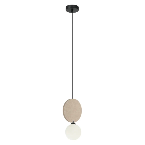 Wisząca lampa Andrea PND-59779-1M-BG nad stół czarna beżowa