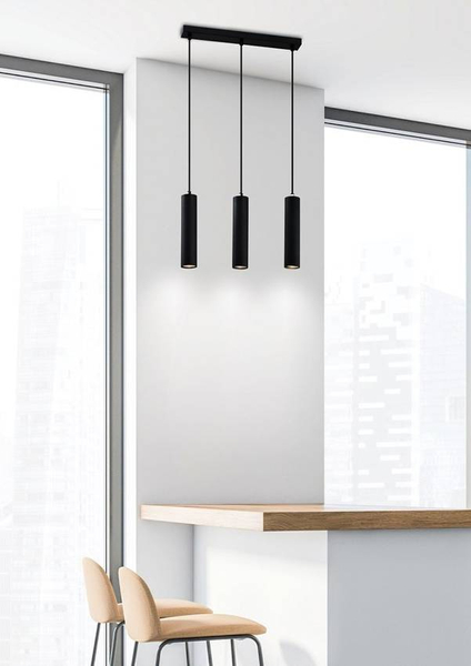 Wisząca lampa tuby Tubo 33-79091 Candellux nad wyspę czarna