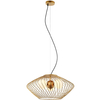 LAMPA wisząca ZENO MDM-3845-3 GD Italux druciana OPRAWA metalowy ZWIS klatka szklane kule balls biała