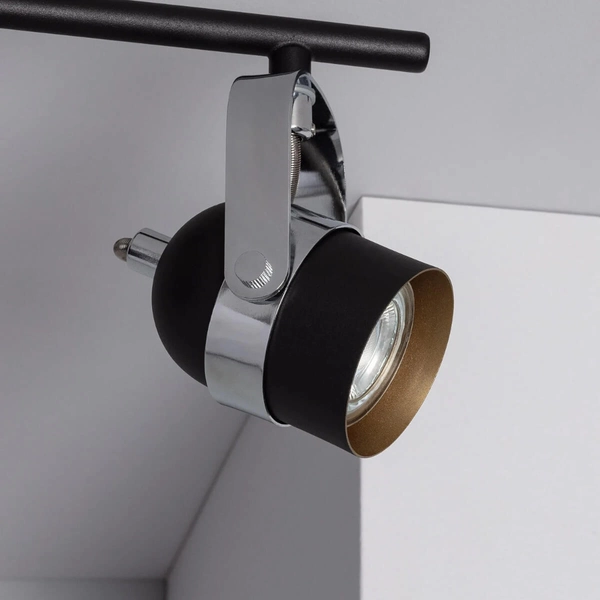 Regulowana lampa sufitowa Retro ABR-RRH-C-3XGU10 Abruzzo czarny srebrny