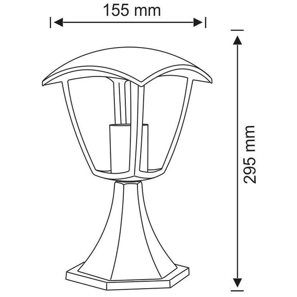 Stojąca LAMPA ogrodowa IGMA 311894 Polux zewnętrzna OPRAWA metalowa outdoor IP44 czarna przezroczysta