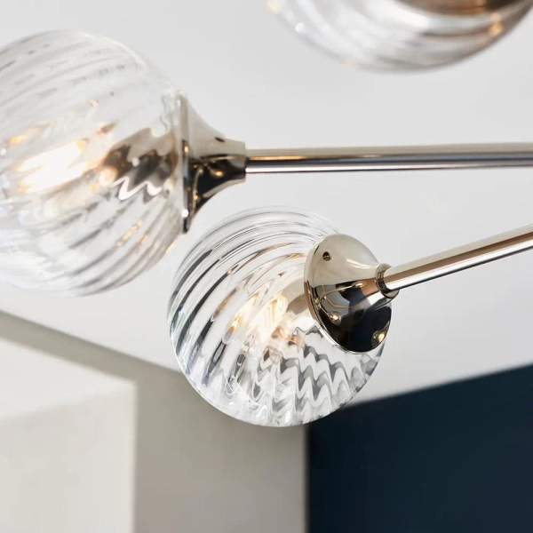 Molekułowa lampa sufitowa Allegra 104051 kule szklane nikiel