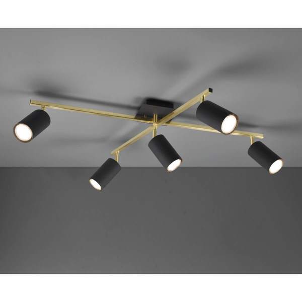Lampa sufitowa VANTOS DL580612400 Trio regulowana sople czarna złota