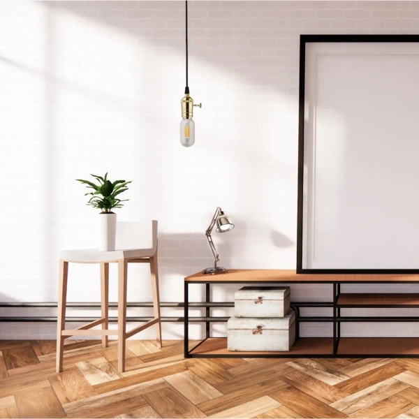 Lampa wisząca Edison ABIGALI-ZA-1 nad wyspę loft złota czarna