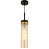 Szklana lampa wisząca Malika 1 PL0140-1 Yaskr złota czarna miodowa
