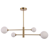 LAMPA sufitowa DORADO LP-002/4P Light Prestige loftowa OPRAWA 4-punktowy metalowy plafon molekuły szklane kule złote białe