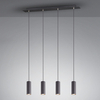 Wisząca lampa loftowa VANTOS DL432312400 Trio tubki do jadalni czarny