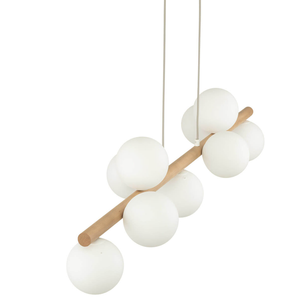 Zwisowa lampa do kuchni Estera 5906 balls kule beżowa biała