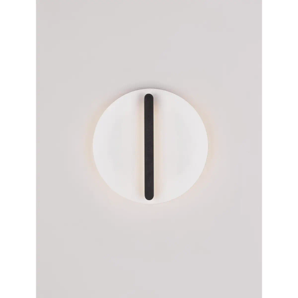 Lampa ścienna okrągła GALURCA LE45546 LED 15W 2700K metalowa czarna biała