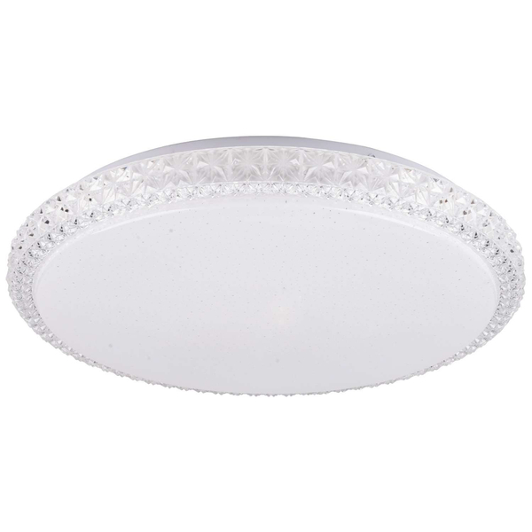 Plafon LAMPA sufitowa IRINA 310750 Polux okrągła OPRAWA glamour LED 24W 2700-6500K z efektem gwiazd biały