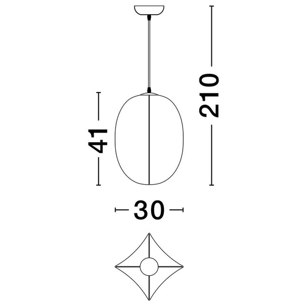 Lampa wisząca do jadalni MAPIRI LE44746 owalna nad stół biała