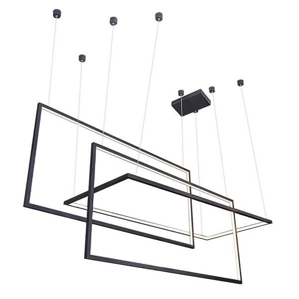 Geometryczna lampa wisząca Metric LED 135W 3000k frames czarna