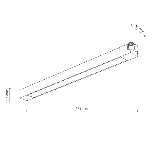 Szynowy ledowy panel jednofazowy Tracer 18192 LED 30W 3000K podłużny czarny