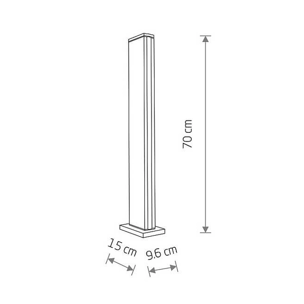 Stojąca lampa ogrodowa Slit 11376 Nowodvorski LED 12W 3000K IP54 słupek czarna