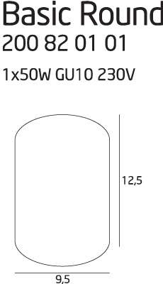 LAMPA sufitowa BASIC ROUND C0067 Maxlight metalowy downlight tuba SPOT biały