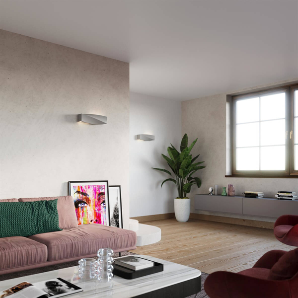 Salonowa lampa ścienna SL.0869 ceramiczny kinkiet szary