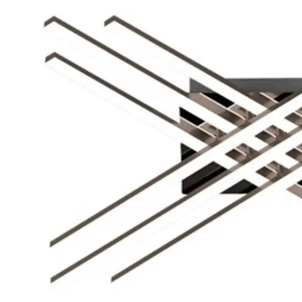 Nowoczesna lampa sufitowa Cross listwy LED 48W chrom