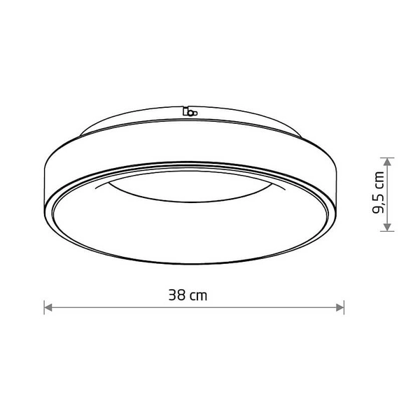 Okrągła lampa nasufitowa Nikki 11210 Nowodvorski LED 32W 4000K czarna