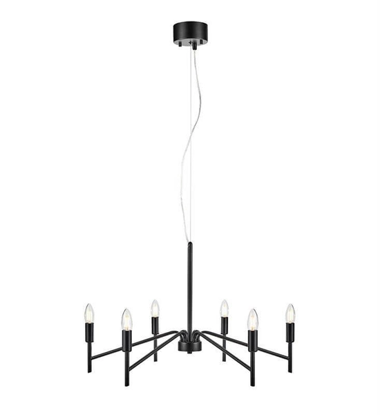 Industrialna lampa wisząca Monarch metalowa nad stół czarna