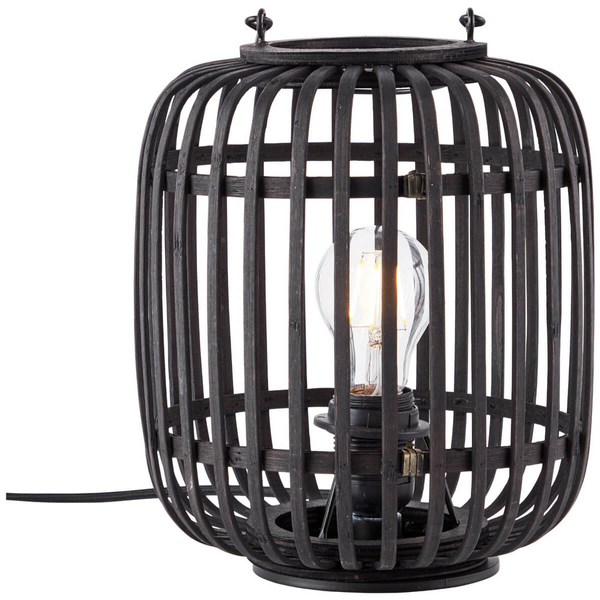 Bambusowa lampa stołowa Woodrow 93062/76 lampion czarny