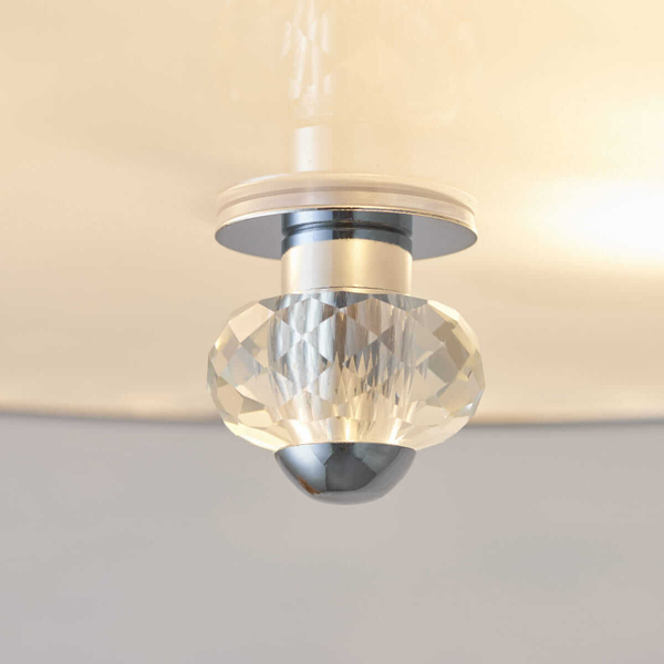 Kryształowa lampa sufitowa Hudson HUDSON-3CH Endon chrom przezroczysta