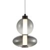 Wisząca lampa do sypialni DAPHNE ML0344 LED 12W 3000K czarna przydymiona