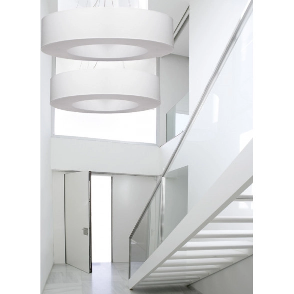 LAMPA wisząca SL.0797 abażurowa OPRAWA zwis okrągły biały
