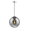 Loftowa wisząca lampa Ripple SP71-RIP8810 szklana kula chrom przydymiony