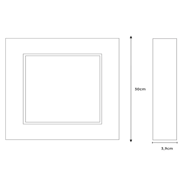 Plafon kwadratowy BRICE-LED 28117/30/31 LED 30W 3000K IP44 biały