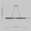 Żyrandol glamour Krone P097PL-L36BS3K LED 36W 3000K crystals mosiądz