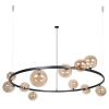 Wisząca lampa do salonu Bolero 41324 molekuły złote bursztynowe czarne