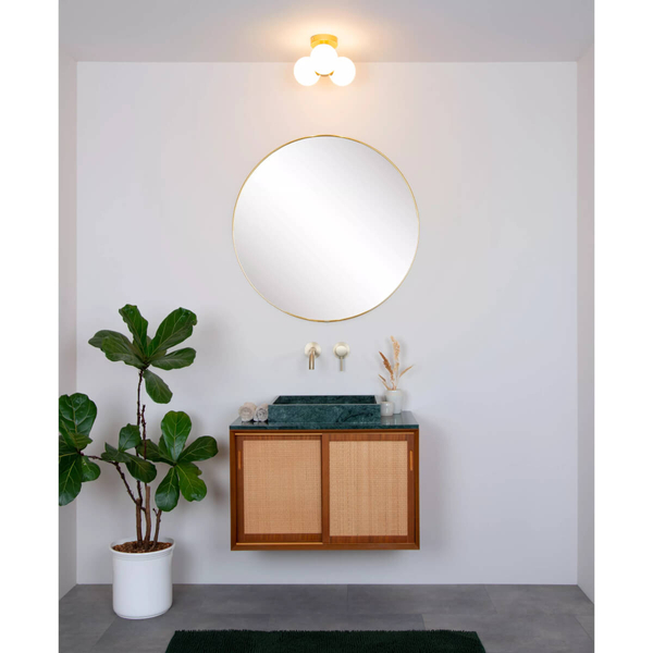 Sufitowa lampa modernistyczna Trudy złota szklane kule