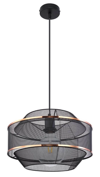 Lampa wisząca Bellona 54020H1 ażur nad stół czarny złoty