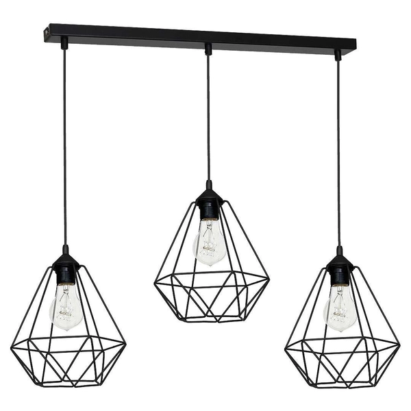 LAMPA wisząca BASKET 7217 Milagro metalowa OPRAWA listwa ZWIS druciane klatki loft szare