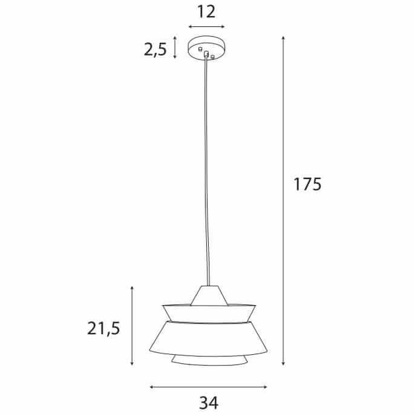 Lampa wisząca Kioto P0549 nowoczesna drewniana metalowa brązowa