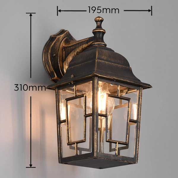 Elewacyjna lampa ścienna Volturno 205967128 IP23 latarnia rdzawy