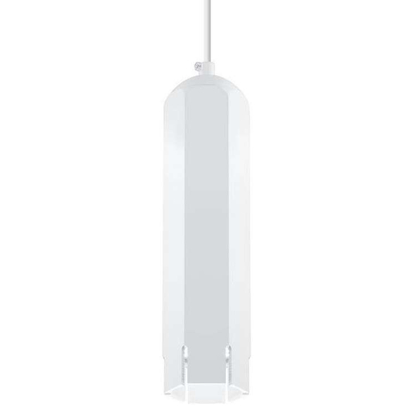 Industrialna lampa wisząca Tuba 31-77684 sześciokątna metalowy zwis biały