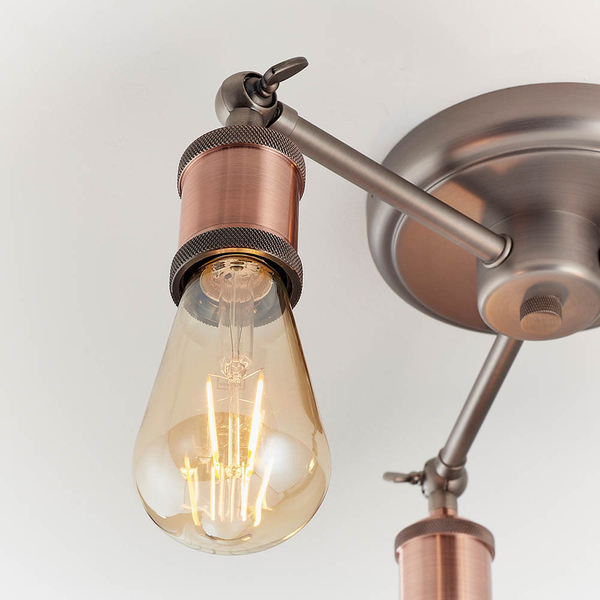 Lampa sufitowa do salonu Hal 76124 regulowana miedziany cyna