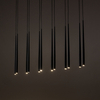 Zwisająca lampa na listwie Piano 10115 tubki sople metalowa czarna